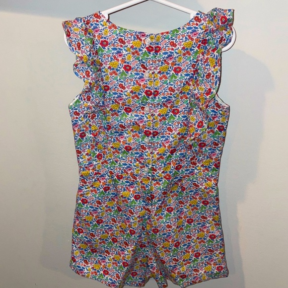 Janie and Jack Liberty Favorite Flowers Ruffle Trim Romper Size 6 Red/Yellow - Picture 5 of 11